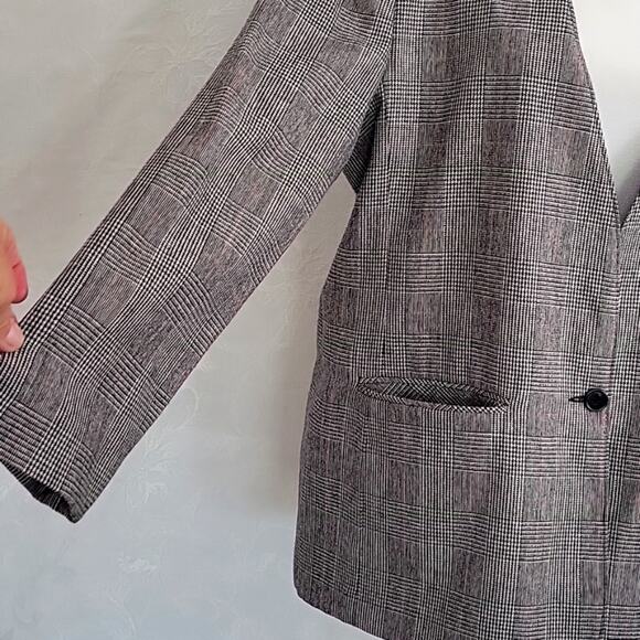 Alfred Dunner Wmn Plaid 50% Wool 50% Polyester Two Front Pocket Blazer Size 12 - Picture 5 of 9